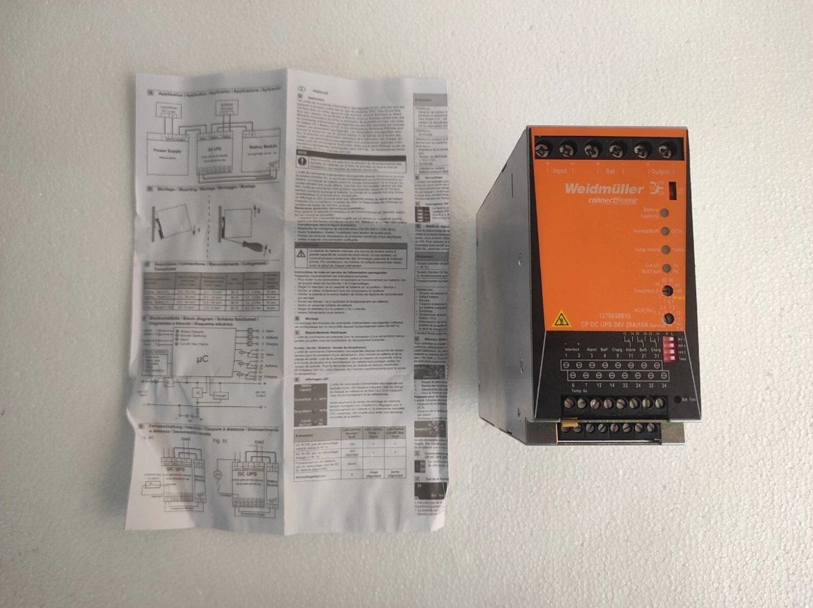 Weidmuller CP DC UPS 24V 20A/10A DC Uninterrupted Power Supply